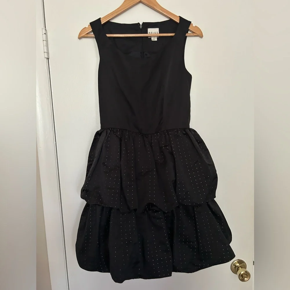 Reiss Faith Black Bubble Polka Dot Mini Cocktail Dress - Size 2 - Picture 3 of 10